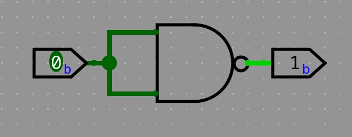NOT gate using NAND gate